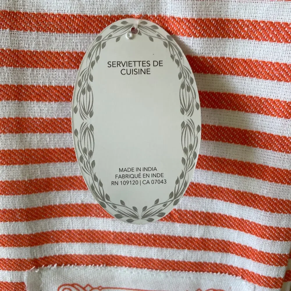 4pc Halloween HOCUS POCUS Kitchen Towels 18x28 Orange White Black New